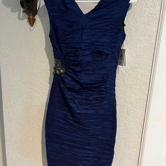 Calvin Klein Deep Blue Textured Fabric - Picture 1 of 5